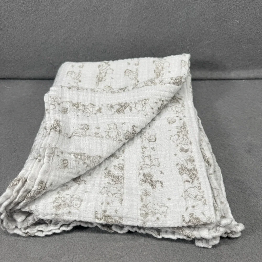 Winnie The Pooh Aden Anais Swaddle Blanket Disney Muslin Tigger Eeyore Neutral